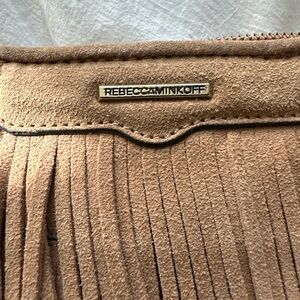 Rebecca Minkoff Tan Suede Fringe Crossbody Bag